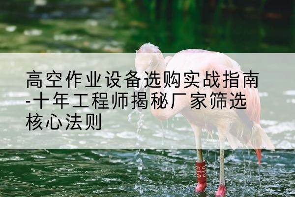 麻阳剪叉式升降机厂家-高空作业设备选购实战指南-十年工程师揭秘厂家筛选核心法则