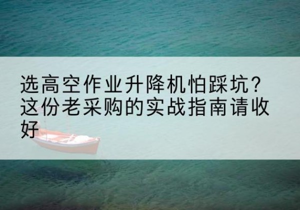 麻阳高空作业升降机厂家推荐-选高空作业升降机怕踩坑？这份老采购的实战指南请收好