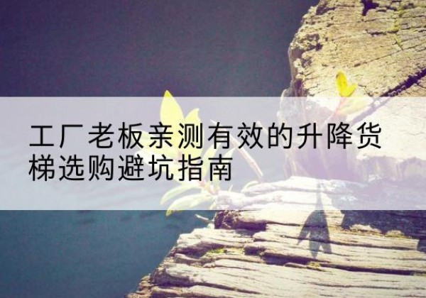 麻阳升降货梯怎么选-工厂老板亲测有效的升降货梯选购避坑指南